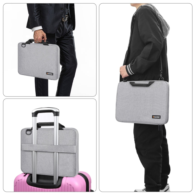HAWEEL 15.0 inch -16.0 inch Briefcase Crossbody Laptop Bag For Macbook, Lenovo Thinkpad, ASUS, HP(Grey)