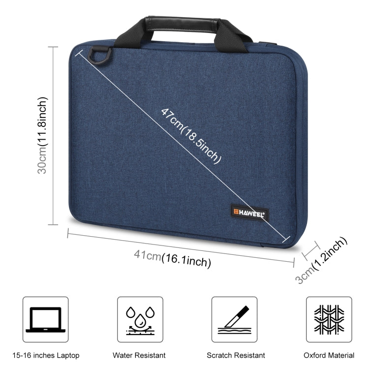 HAWEEL 15.0 inch -16.0 inch Briefcase Crossbody Laptop Bag For Macbook, Lenovo Thinkpad, ASUS, HP(Navy Blue)