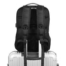 HAWEEL 14W Solar Panel Power Backpack Laptop Bag with Handle and 5V / 2.1A Max USB Charging Port(Black)