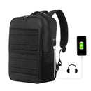 HAWEEL 14W Solar Panel Power Backpack Laptop Bag with Handle and 5V / 2.1A Max USB Charging Port(Black)