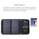 HAWEEL 14W Foldable Solar Panel Charger with 5V / 2.4A Max Dual USB Ports