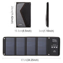 HAWEEL 28W Foldable Solar Panel Charger with 5V 3A Max Dual USB Ports