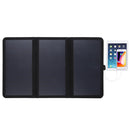 HAWEEL 21W Ultrathin 3-Fold Foldable 5V / 3A Solar Panel Charger with Dual USB Ports, Support QC3.0 and AFC(Black)
