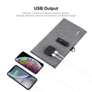 HAWEEL 21W Ultrathin 3-Fold Foldable 5V / 3A Solar Panel Charger with Dual USB Ports, Support QC3.0 and AFC(Black)