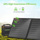 HAWEEL 60W Foldable Solar Panel Charger Travel Folding Bag(Black)