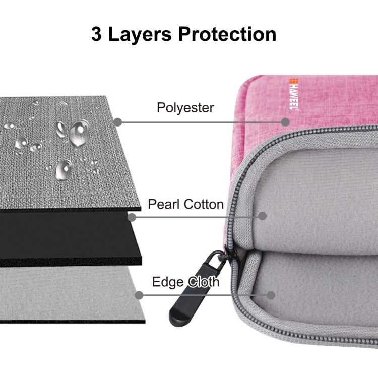 HAWEEL 9.7 inch Sleeve Case Zipper Briefcase Carrying Bag, For iPad 9.7 inch / iPad Pro 9.7 inch, Galaxy, Lenovo, Sony, Xiaomi, Huawei 9.7 inch Tablets(Pink)