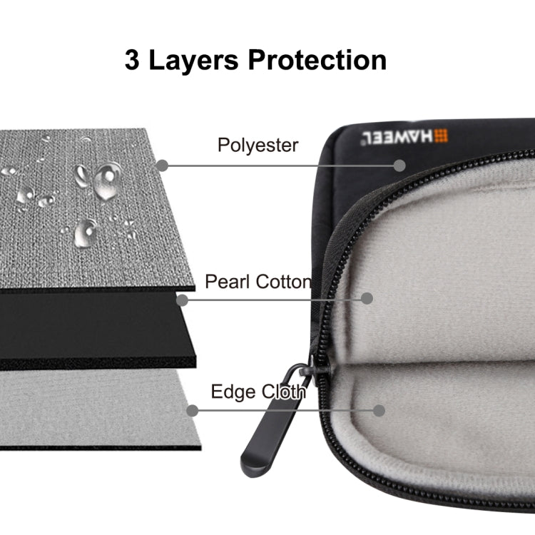 HAWEEL 11 inch Sleeve Case Zipper Briefcase Carrying Bag For Macbook, Samsung, Lenovo, Sony, DELL Alienware, CHUWI, ASUS, HP, 11 inch and Below Laptops / Tablets(Black)