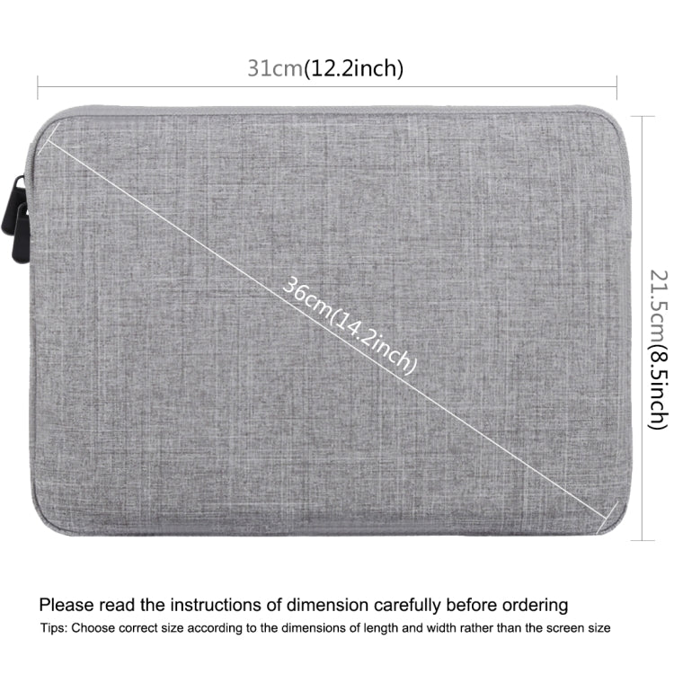 HAWEEL 11 inch Sleeve Case Zipper Briefcase Carrying Bag For Macbook, Samsung, Lenovo, Sony, DELL Alienware, CHUWI, ASUS, HP, 11 inch and Below Laptops / Tablets(Grey)