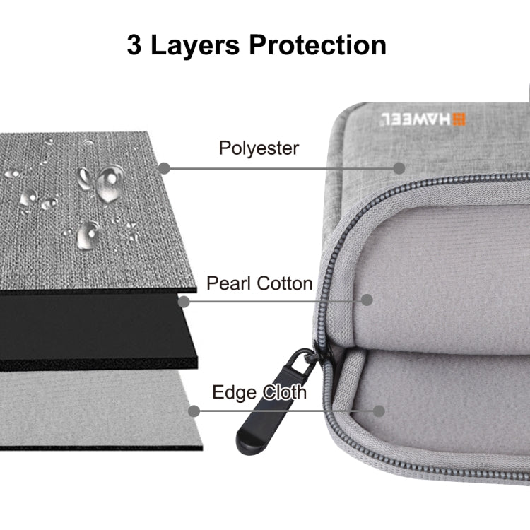 HAWEEL 11 inch Sleeve Case Zipper Briefcase Carrying Bag For Macbook, Samsung, Lenovo, Sony, DELL Alienware, CHUWI, ASUS, HP, 11 inch and Below Laptops / Tablets(Grey)