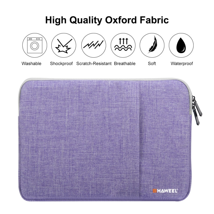 HAWEEL 11 inch Sleeve Case Zipper Briefcase Carrying Bag For Macbook, Samsung, Lenovo, Sony, DELL Alienware, CHUWI, ASUS, HP, 11 inch and Below Laptops / Tablets(Purple)