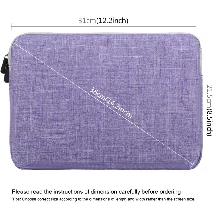 HAWEEL 11 inch Sleeve Case Zipper Briefcase Carrying Bag For Macbook, Samsung, Lenovo, Sony, DELL Alienware, CHUWI, ASUS, HP, 11 inch and Below Laptops / Tablets(Purple)