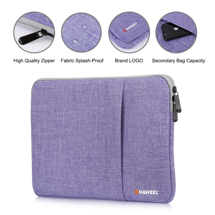 HAWEEL 11 inch Sleeve Case Zipper Briefcase Carrying Bag For Macbook, Samsung, Lenovo, Sony, DELL Alienware, CHUWI, ASUS, HP, 11 inch and Below Laptops / Tablets(Purple)