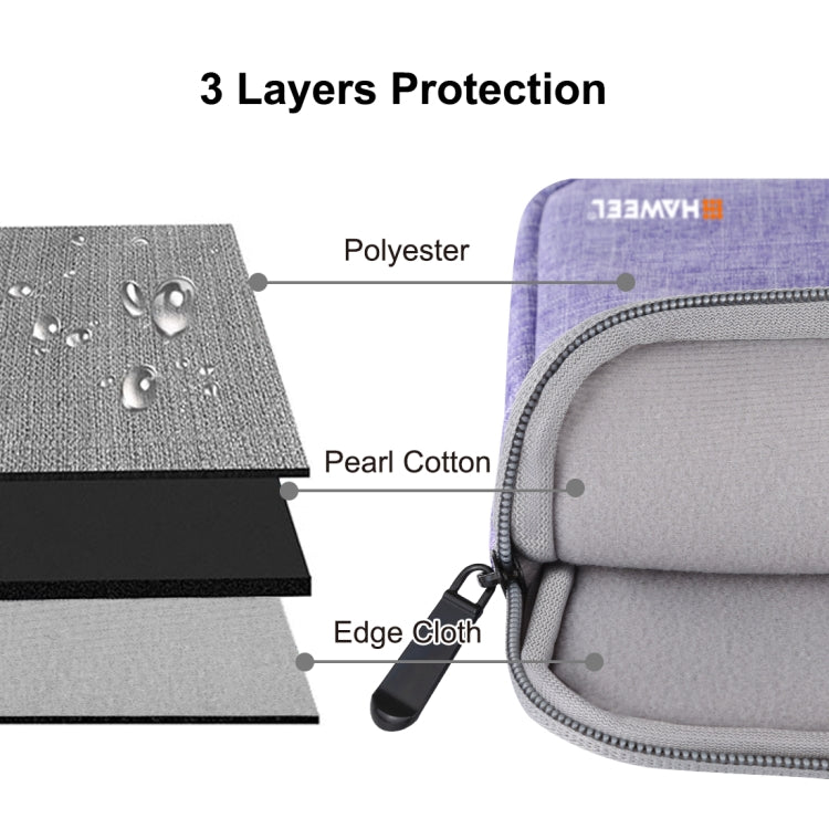 HAWEEL 11 inch Sleeve Case Zipper Briefcase Carrying Bag For Macbook, Samsung, Lenovo, Sony, DELL Alienware, CHUWI, ASUS, HP, 11 inch and Below Laptops / Tablets(Purple)