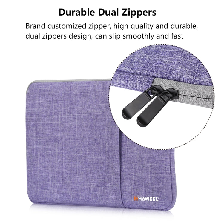 HAWEEL 11 inch Sleeve Case Zipper Briefcase Carrying Bag For Macbook, Samsung, Lenovo, Sony, DELL Alienware, CHUWI, ASUS, HP, 11 inch and Below Laptops / Tablets(Purple)