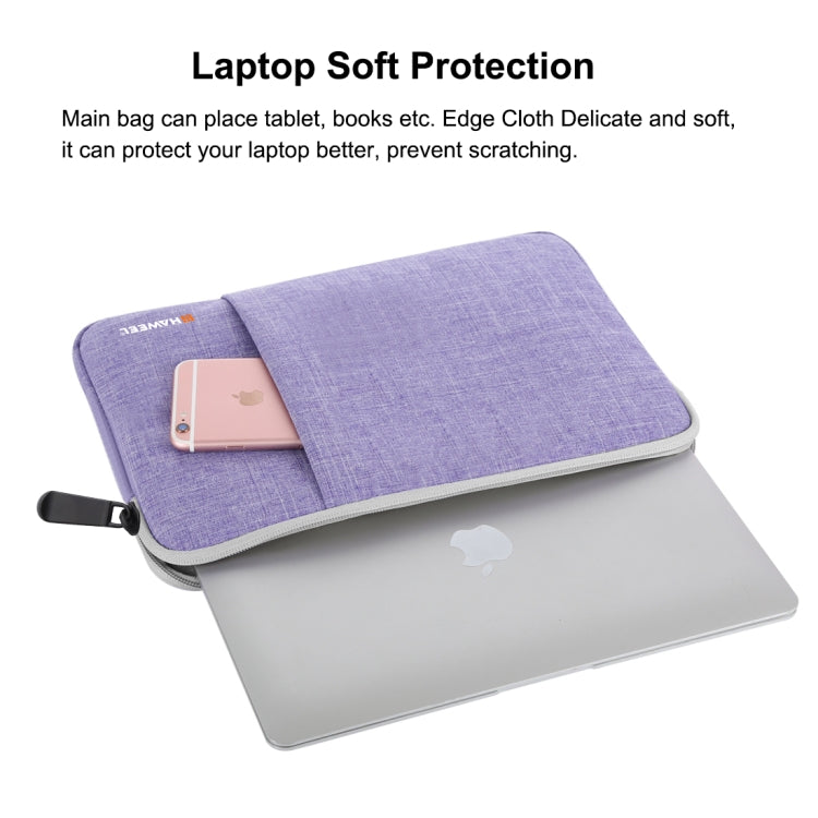 HAWEEL 11 inch Sleeve Case Zipper Briefcase Carrying Bag For Macbook, Samsung, Lenovo, Sony, DELL Alienware, CHUWI, ASUS, HP, 11 inch and Below Laptops / Tablets(Purple)