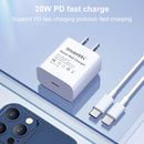 HAWEEL PD 20W Single USB-C / Type-C Interface QC Travel Charger, Support Full QC Protocol, US Plug