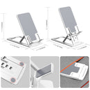 HAWEEL Adjustable Lifting Folding Portable Live Broadcast Desktop Plastic Holder(White)