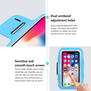 HAWEEL Sport Armband Case with Earphone Hole & Key Pocket, For iPhone XS, iPhone XS Max, iPhone X, iPhone 8 Plus & 7 Plus, iPhone 6 Plus, Galaxy S9+ / S8+ / S6 / S5(Blue)