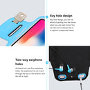 HAWEEL Sport Armband Case with Earphone Hole & Key Pocket, For iPhone XS, iPhone XS Max, iPhone X, iPhone 8 Plus & 7 Plus, iPhone 6 Plus, Galaxy S9+ / S8+ / S6 / S5(Blue)