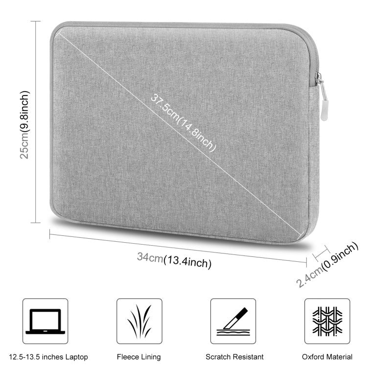 HAWEEL 13 inch Laptop Sleeve Case Zipper Briefcase Bag for 12.5-13.5 inch Laptop(Grey)