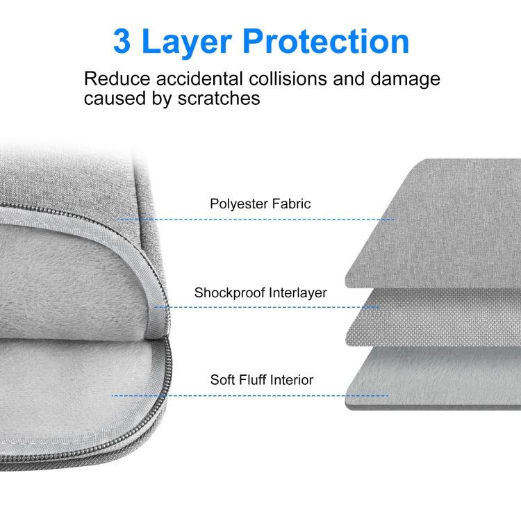 HAWEEL 13 inch Laptop Sleeve Case Zipper Briefcase Bag for 12.5-13.5 inch Laptop(Grey)