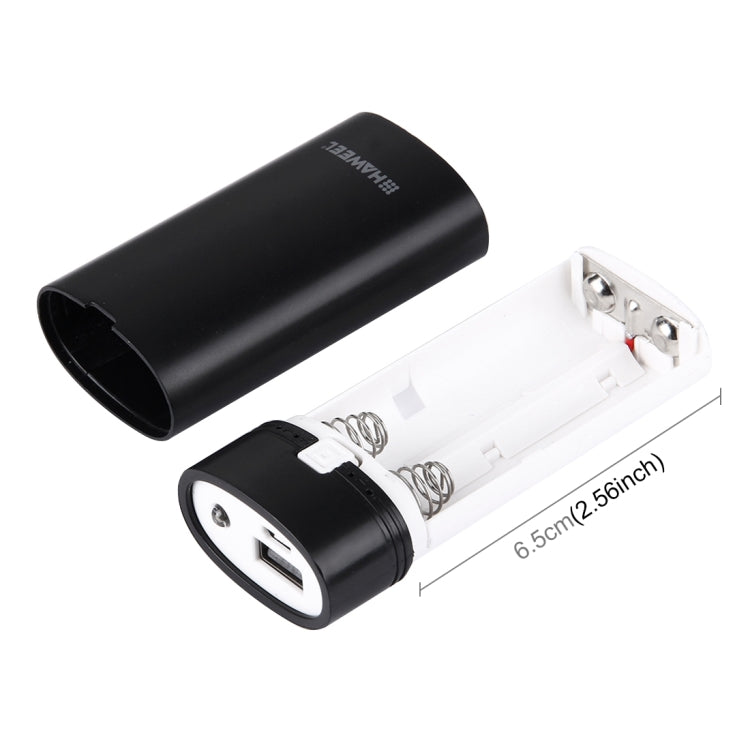 HAWEEL DIY 2x 18650 Battery (Not Included) 5600mAh Power Bank Shell Box with USB Output & Indicator(Black)