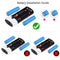 HAWEEL DIY 2x 18650 Battery (Not Included) 5600mAh Power Bank Shell Box with USB Output & Indicator(Black)