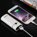 HAWEEL DIY 2x 18650 Battery (Not Included) 5600mAh Power Bank Shell Box with USB Output & Indicator(White)