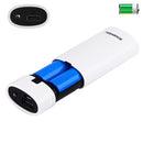 HAWEEL DIY 2x 18650 Battery (Not Included) 5600mAh Power Bank Shell Box with USB Output & Indicator(White)