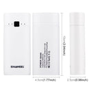 HAWEEL DIY 2x 18650 Battery (Not Included) 5600mAh Power Bank Shell Box with USB Output & Indicator(White)