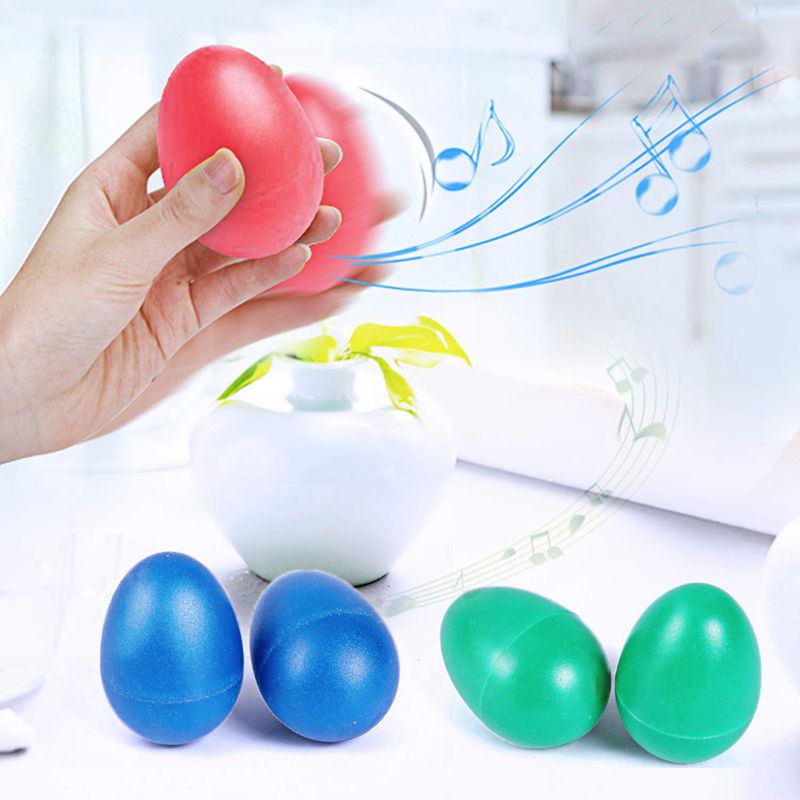 18pcs Egg Shakers Plastic Egg Music Shakers for Kids Maracas Eggs Percussio