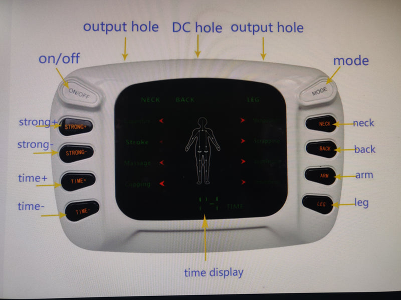 Electric Full Body Pulse Tens Acupuncture Therapy Massager Health Care Slimming Machine Pain Relief Device - EU Plug B
