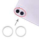 2 PCS Rear Camera Glass Lens Metal Protector Hoop Ring for iPhone 11(Silver)