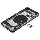 Battery Back Cover Assembly (with Side Keys & Power Button + Volume Button Flex Cable & Wireless Charging Module & Motor & Charging Port & Loud Speaker & Card Tray & Camera Lens Cover) for iPhone 11(Black)