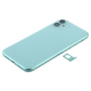 Battery Back Cover Assembly (with Side Keys & Power Button + Volume Button Flex Cable & Wireless Charging Module & Motor & Charging Port & Loud Speaker & Card Tray & Camera Lens Cover) for iPhone 11(Green)