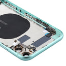 Battery Back Cover Assembly (with Side Keys & Power Button + Volume Button Flex Cable & Wireless Charging Module & Motor & Charging Port & Loud Speaker & Card Tray & Camera Lens Cover) for iPhone 11(Green)