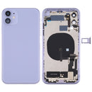 Battery Back Cover Assembly (with Side Keys & Power Button + Volume Button Flex Cable & Wireless Charging Module & Motor & Charging Port & Loud Speaker & Card Tray & Camera Lens Cover) for iPhone 11(Purple)
