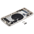 Battery Back Cover Assembly (with Side Keys & Power Button + Volume Button Flex Cable & Wireless Charging Module & Motor & Charging Port & Loud Speaker & Card Tray & Camera Lens Cover) for iPhone 11(White)