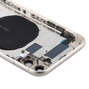Battery Back Cover Assembly (with Side Keys & Power Button + Volume Button Flex Cable & Wireless Charging Module & Motor & Charging Port & Loud Speaker & Card Tray & Camera Lens Cover) for iPhone 11(White)