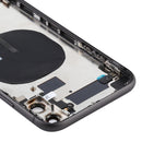 Battery Back Cover (with Side Keys & Card Tray & Power + Volume Flex Cable & Wireless Charging Module) for iPhone 11(Black)