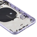Battery Back Cover (with Side Keys & Card Tray & Power + Volume Flex Cable & Wireless Charging Module) for iPhone 11(Purple)