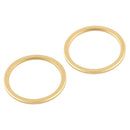 2 PCS Rear Camera Glass Lens Metal Protector Hoop Ring for iPhone 12(Gold)