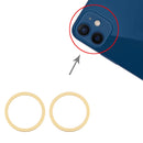 2 PCS Rear Camera Glass Lens Metal Protector Hoop Ring for iPhone 12(Gold)