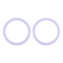 2 PCS Rear Camera Glass Lens Metal Protector Hoop Ring for iPhone 12(Purple)