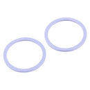 2 PCS Rear Camera Glass Lens Metal Protector Hoop Ring for iPhone 12(Purple)