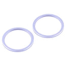 2 PCS Rear Camera Glass Lens Metal Protector Hoop Ring for iPhone 12(Purple)