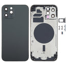 Back Housing Cover with SIM Card Tray & Side Keys & Camera Lens for iPhone 12 Pro(Black)
