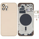 Back Housing Cover with SIM Card Tray & Side Keys & Camera Lens for iPhone 12 Pro(Gold)