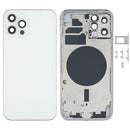 Back Housing Cover with SIM Card Tray & Side Keys & Camera Lens for iPhone 12 Pro(White)