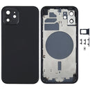 Back Housing Cover with SIM Card Tray & Side Keys & Camera Lens for iPhone 12(Black)